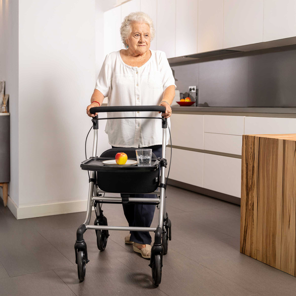 Carlett Lett Walk Rollator, Rød