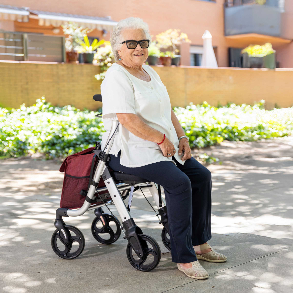 Carlett Lett Walk Rollator, Rød