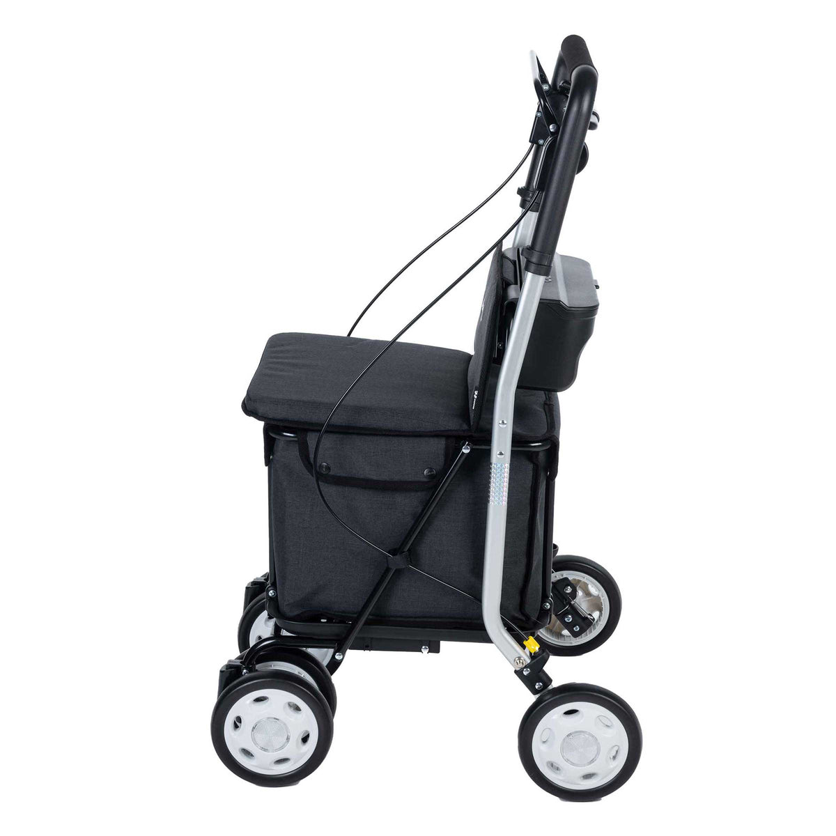 Nyhet! Carlett trillevogn med sete og oppbevaring- Comfort, sort