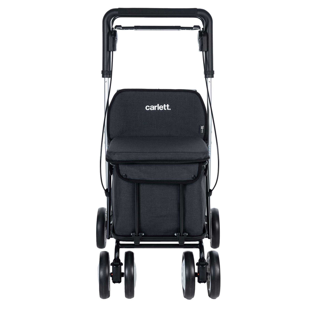 Nyhet! Carlett trillevogn med sete og oppbevaring- Comfort, sort